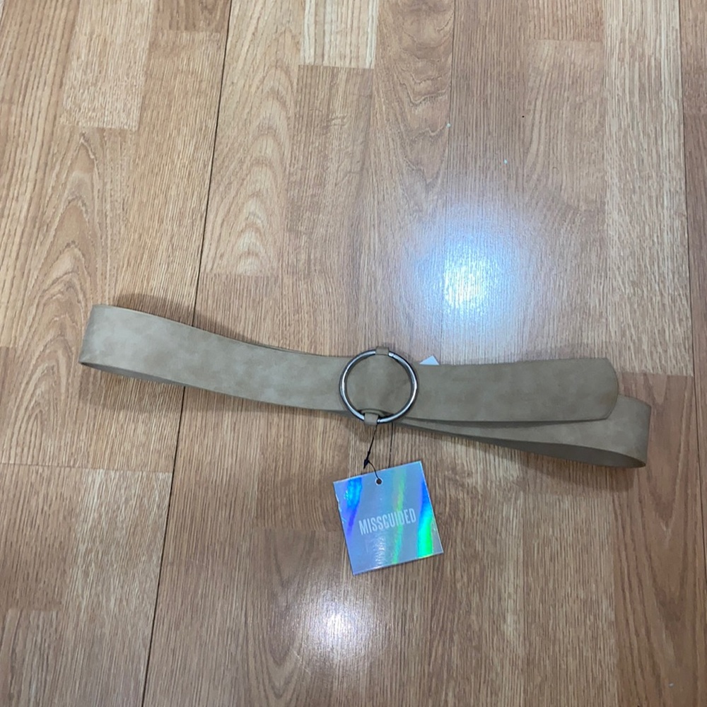Faux suede belt